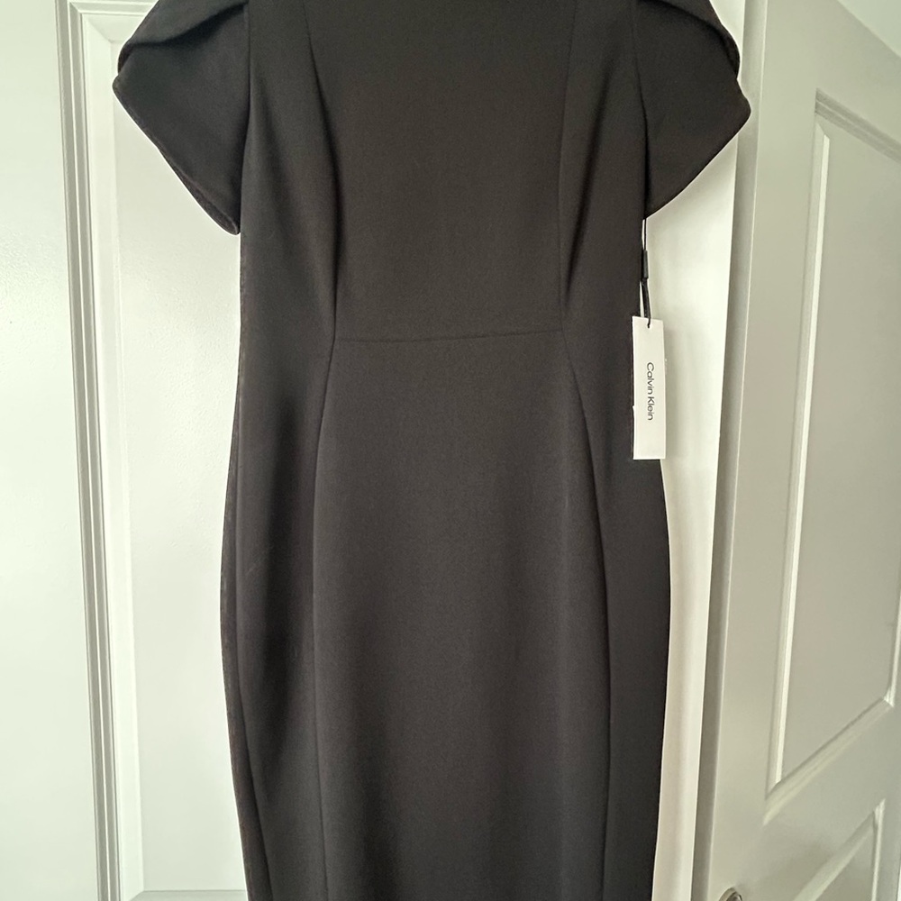 Calvin Klein Women's Charcoal Midi Dress